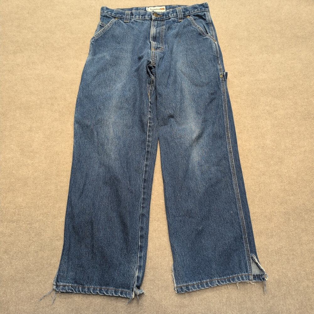 Timberland Mens Blue Denim Jeans Size 30x27 Relaxed Carpenter